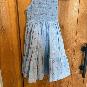 Cat & Jack Blue Smocked One Shoulder Sundress 4th of July